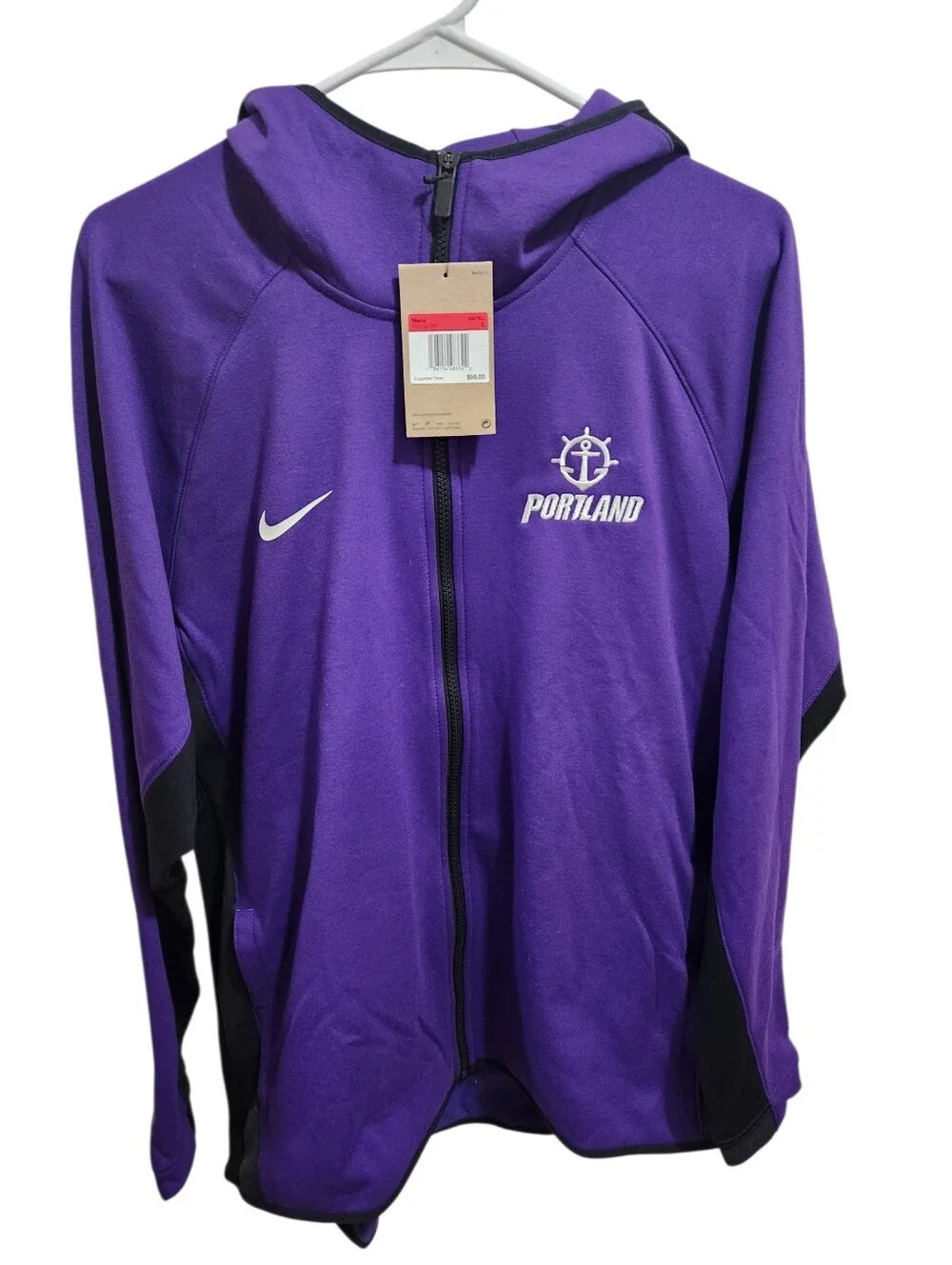 Men's BNWT Nike Portland Stamped Showtime Full Zip Hoodie Size Large